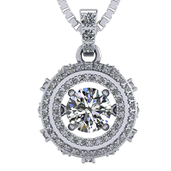 Mother & Child Heart Birthstone Necklace for Women